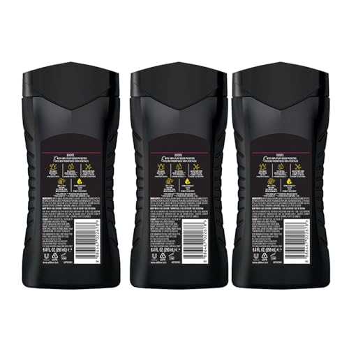 Image of AXE Excite 3-in-1 Body, Face & Hair Wash | Crisp Coconut & Black Pepper Scent | 12H Refreshing Fragrance |Combo of 3| 250 ml Each