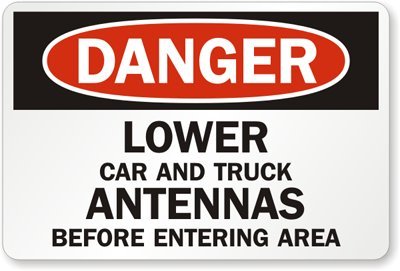 Panneau Danger Antennas Smartsign résistant aux UV pour parking