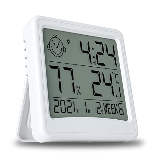2x Digitales Thermometer Hygrometer - Raumklima Messgerät Mit Smiley