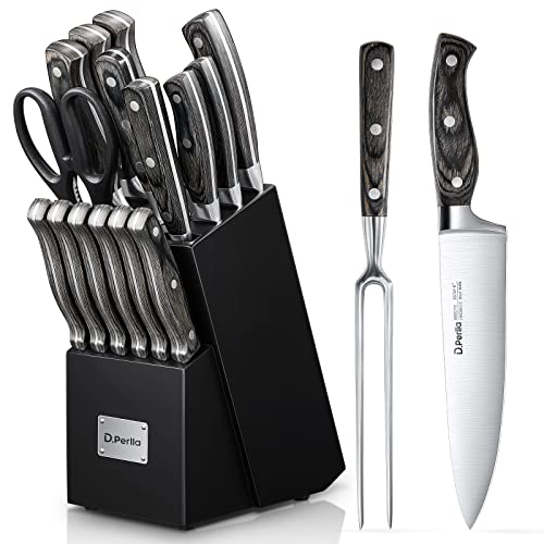 EQUILIBRIO PERFETTO: Il coltello ha un'impugnatura ergonomica in legno nera con un design a tre rivetti, che garantisce una maneggevolezza confortevole grazie al suo peso ridotto.