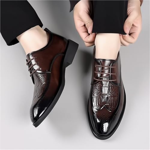 Durable Mens Oxford Shoes Leather Lace Up Comfortable Formal Business Casual Walking Shoes2