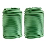 2 Stück Gartendraht, YRYUNRUI 3,5 mm dicker grüner weicher Bündchenzopf, 20 m lang flexibler Pflanzen-Kunst-Draht, Blumenverkäufer-Draht für Gartentrellis, Gartenarbeit, Basteln, kletternde Pflanzen u