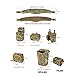 BOMTURN Tactical Battle Belt Military Molle War Duty Belt Law Enforcement for Police Army 7 in 1 Set