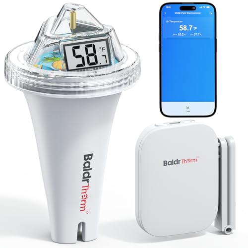BaldrTherm Wireless Pool Thermometer with 360° LCD...