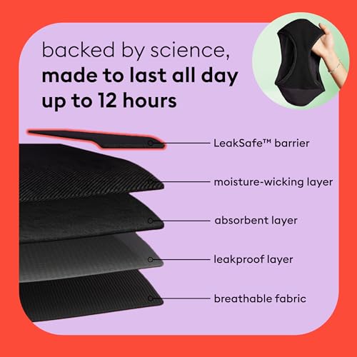 Thinx Teens Period Underwear, Bikini-Style Panties, Holds Up to 12 Regular Tampons, Leakproof, Reusable3