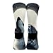 UTRSIFB Boy's Leisure Sports Socks, All Season Stockings, Soft Fashion Breathable Dress Decor Boots Socks Full Moon Wolf