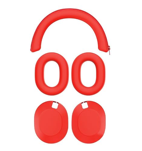 KOOLRIVER�EFor WH-1000XX �P�[�X �C���[�J�b�v �J�o�[ +�w�b�h�J�o�[ �N�b�V����+ 5�Z�b�g �w�b�h�o���h �V���R���f�� �ϏՌ� �����h�~ �h�o �L�Y�h�~ �S�ʕی� ���C�����X�C���z��(���b�h)