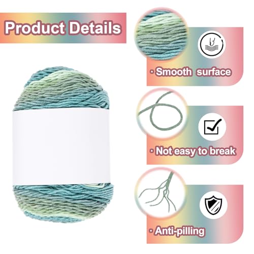 Hilo de algodón para tartas ideal para tejer mantas suaves de sofá 4
