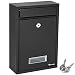 Produktbild tectake Briefkasten Briefkastenanlage 215 x 90 x 320 mm mit Namensschild aus Stahl - diverse Farben - (Schwarz | Nr. 401511)