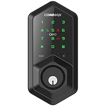 COMMAX CDL-107U Smart Deadbolt Bluetooth Door Lock، Touchscreen Keypad، RFID Key Tags، Mechanical Key، Double Authentication، Guest Password، Battery Alarm، Flex Lock
