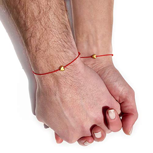 Naz Collection Red String Bracelet Heart Bracelet Gold Plated Kabbalah Protection Love Friendship Bracelets For Women Men Girls Boys Best Friend Pinky Promise Mother Daughter Sister Matching Couples Bff #TOP5