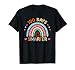 100th Day Of School Teacher 100 Days Smarter Rainbow Groovy T-Shirt