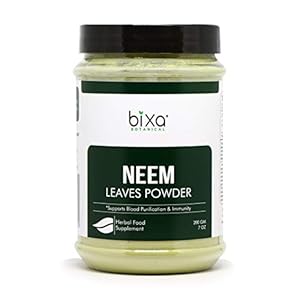 bixa BOTANICAL Neem Leaf Powder (Azadirachta Indica) (200g / 7 Oz) Herbal Blood Purifier & Anti-Septic | Herbal…