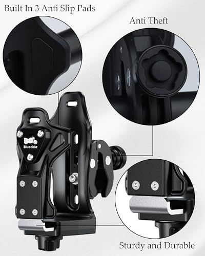 Extra Large Motorcycle ATV Cup Holder, Adjustable Drink Holder for 1.9 – 3.6" Water Bottle, Bluedale Universal Anti Theft Bike Bottle Cage Handlebar for Bicycle, Stroller, Scooter, Wheelchair, Boat - Image 3