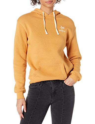 Billabong Womens Palm Sketch Hoodie, Honey Gold, XL