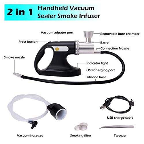 Gaoyunqin Multi-Purpose Hand Held Smoking Gun & Portable Smoke Infuser Cocktail Smoker With Wood Chips, Smoke Meat, Drink & Food Indoor Infuser Foodie Accessories Gift #TOP2