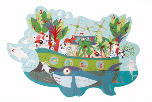 Scratch Puzzle 40pcs: Contour Puzzle/L'ARCHE 69,5x47,6cm, en boîte Forme 31x18,8x6,5cm, 3+