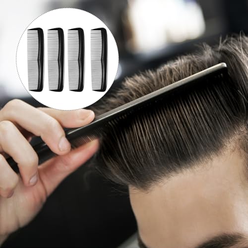 4PCS Hair Comb Portable Pocket Plastic Hair Combs Fine and Standard Tooth Combs Black Mens Combs for Women Men Hairdressing Barber Hair Care Tool - Image 7
