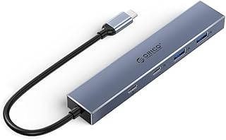 4 Ports USB C Hub For Laptop 4 In 1 Type C USB Adapter High Speed Data Transfer 10Gbps PD100W Aluminum Alloy 4 Ports USB C Hub 2xUSB 2xTypeC Docking Station USB Adapter Aluminum Alloy Case Fast Data