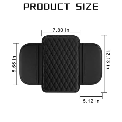 image for Mandark Car Center Console Cover, Microfiber Leather Vehicle Armrest P