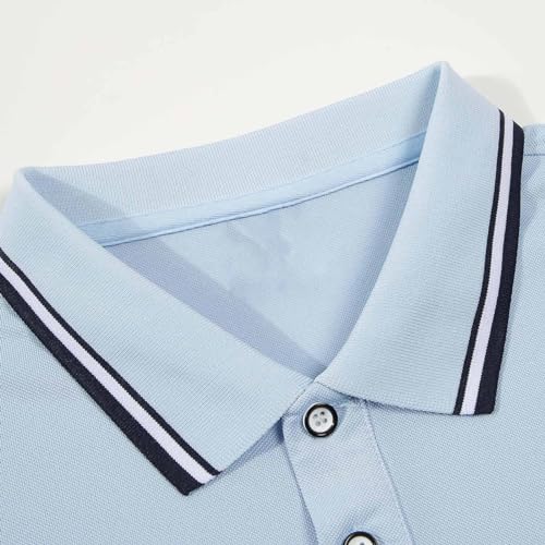 Men's Button-Down Polos Shirt Casual Short Sleeve Business T Shirt Classic Ice Silk Loose Fit Cool Tops Blouses3
