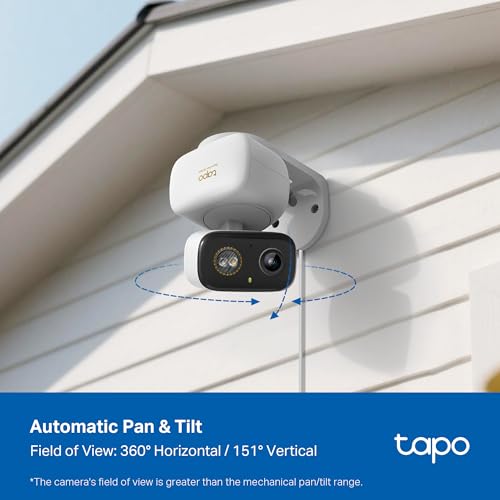 Image of Tapo 3K 5MP Pan /Tilt Indoor /Outdoor Security Camera, Free Person /Vehicle /Baby Cry Detect & 360 Motion Track, Color Night, SD /Cloud, Wrks w /Alexa & Google Home, 2.4 GHz WiFi, HybridCam 360