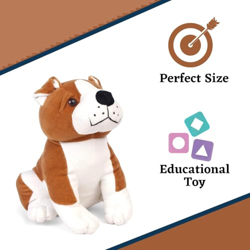 Image of Plush Stuffed Animal Toy | Ultra Soft and Cuddly Teddy for Kids and Adults | Cute Hugging Doll for Gifting, and Bedroom Decor (Brown Dog)