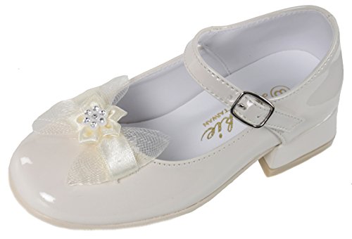 Ivory Patent Leather Flower Girl Mary Jane Shoes (11 M US Toddler)