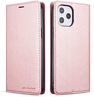 QLTYPRI Compatible with iPhone 12 and iPhone 12 Pro, Premium PU Leather Wallet Case with Card Holder Kickstand Hidden Magnetic Case Cover Compatible with iPhone 12 and iPhone 12 Pro - Blue