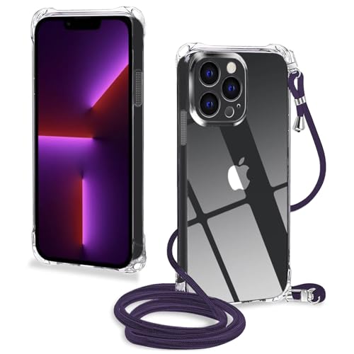 Coque TPU iPhone 12 Pro Max avec lanière ajustable et coins renforcés