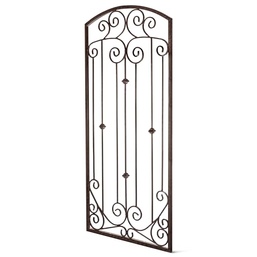 H Potter Trellis Garden Large Wrought Iron Heavy Scroll Metal Decoration Weather Resistant Lawn Patio Screen