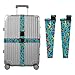 2 Pack Luggage Belt Strap Fashion Color Leopard Teal Heavy Duty Adjustable Bag Packing Strap for Sea Trips, Casual Trips, Daily Use cinta de equipaje