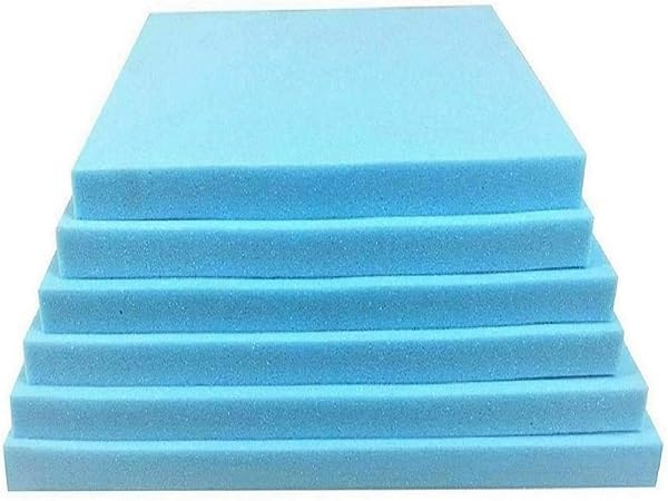 High-Density Blue Firm Foam Sheet For Upholstery, Cushions, Sofa, Beds, Seats, Campervans, Indoor/Outdoor Padding, DIY (4" (~10 cm) Thick, 80 x 25" (200 x 63cm))
