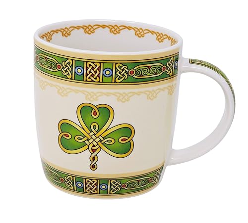 Taza de cerámica con diseño de trébol irlandés verde miniatura 1