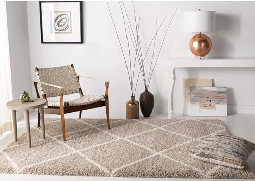 Image of Polyester Fluffy Fur Rugs & Modern Shaggy Floor Carpets for Living Room,Sofa Area,Hall,Kids Room,Guest Room | Elegent Bedside Runners for Besdroom(6X8 Feet Beige Box)