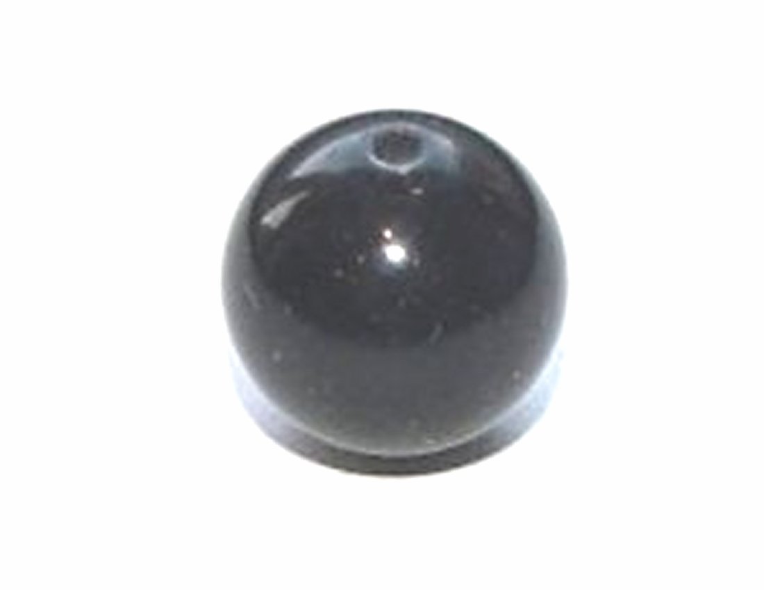 Grade A Natural Black Onyx Gemstone Round Beads - 8mm Smooth Rounds - Strand of 45+ - Authentic Indian Stones for Jewellery Making, 1mm Hole