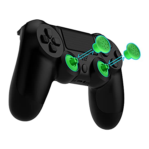Extremerate Thumbsgear Interchangeable Ergonomic Thumbstick For Ps5 Controller, For Ps4 All Model Controller - 3 Height Domed And Concave Grips Adjustable Joystick - Green #TOP1