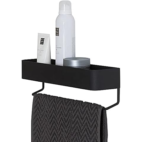 Sealskin Hand Towel Holder, Metal, Black, One Size Cover