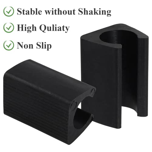 Cionyce 24 Pcs Chair Legs Protector,Rectangle Chair Clamp Plastic Furniture Feet Cover U Shape Chair Legs Clips 14Mm Protector For Chair Legs(Black) #TOP3