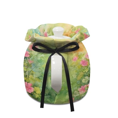 Image of Pomeranian Flower Print Teapot Cosy Insulated Portable Insulating Tea Pot Cozies for Teapots Kitchen Accessory Home Table Decorative Breakfast Warmer Tea Pot Covers Only