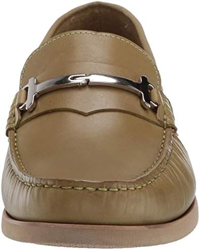 Driver Club USA Mens Leather Made in Brazil Lightweight Loafer with Bit Buckle, Olive Nappa/Natural Sole, 9 Wide US | Image 1