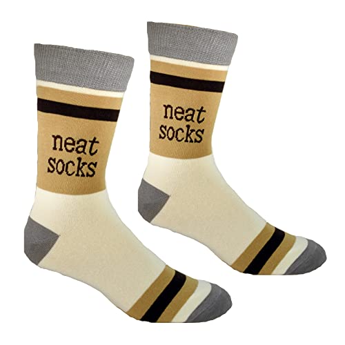 Neat Bourbon Whiskey Men's Socks | Bourbon Gift for Men Funny Novelty Fashion Dress Socks | Unique Gifts for Bourbon Whiskey Lovers | Fun Bourbon Themed Novelty Apparel