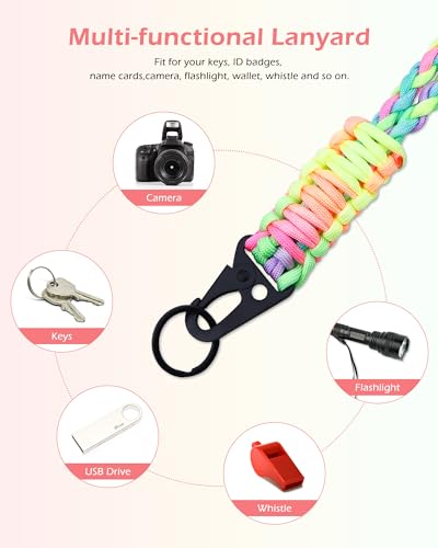 YETOOME Cordão de pescoço resistente para homens e mulheres sobrevivência ao ar livre, colar de cord