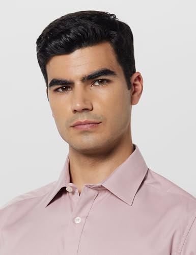 Image of Louis Philippe Men's Regular Fit Easy to Iron Everyday wear Premium Cotton Full Sleeve Solid Formal Shirt