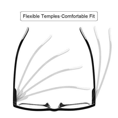 Doovic Bifocal Reading Glasses Set Of 2 Blue Light Blocking Black/Tortoise Spring Hinge Quality Readers For Men And Women 2.00 Strength #TOP3