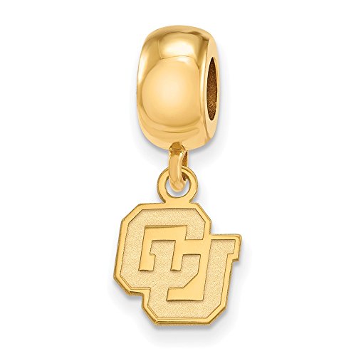 Colorado Bead Charm Extra Small (3/8 Inch) Dangle (Gold Plated)