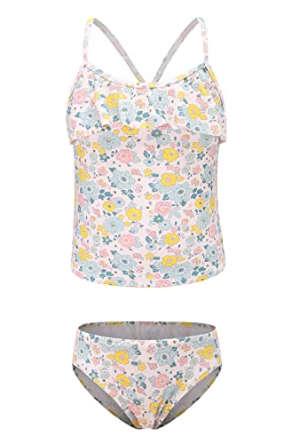 Image of Girls Two Piece Swimsuits Tankini Bathing Suit for Kids Hawaiian Swimwear Set 3-16 Years