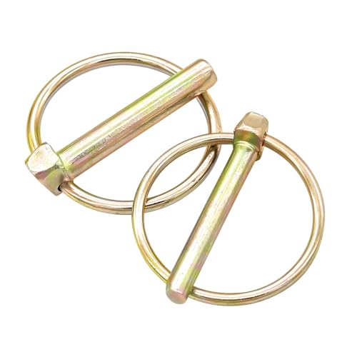 JNNJ 4 Stück Klappsplinte, Rasen-Verschlüsse, Strapazierfähiger Lynch-Stift-Schaft Mit Federbelastung, Linch-Haltestifte Für Traktoren, Anhänger, Rasenmäher(M8)