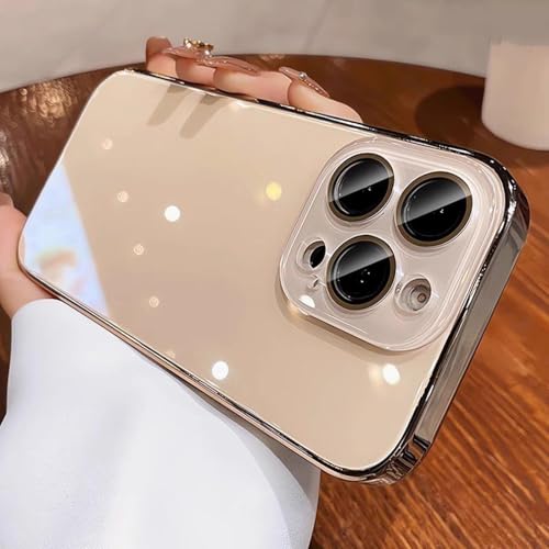 Coque verre trempé iPhone 14 Pro antichoc protection arrière rigide couleur or haut de gamme