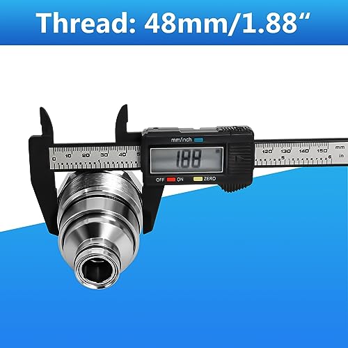 Image of 7246799 48mm Male Flat Face Hydraulic Quick Coupler Compatible with Bobcat | Replaces AT406474, V1311-77140 and 47396760; Stainless Steel, NPT /NPTF, 1 /2 inch ISO 16028, 5,076 PSI, 50 L /min